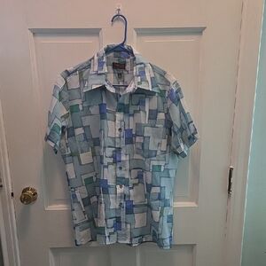 Arrow Blue and Green Abstract Pattern Shirt